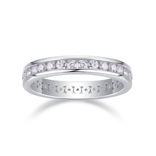 1Diamond Ring Luxury Fashion Set Moissanite Silver Ring Prohibit TK Sales
