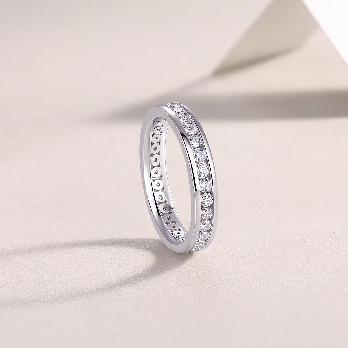 1Diamond Ring Luxury Fashion Set Moissanite Silver Ring Prohibit TK Sales