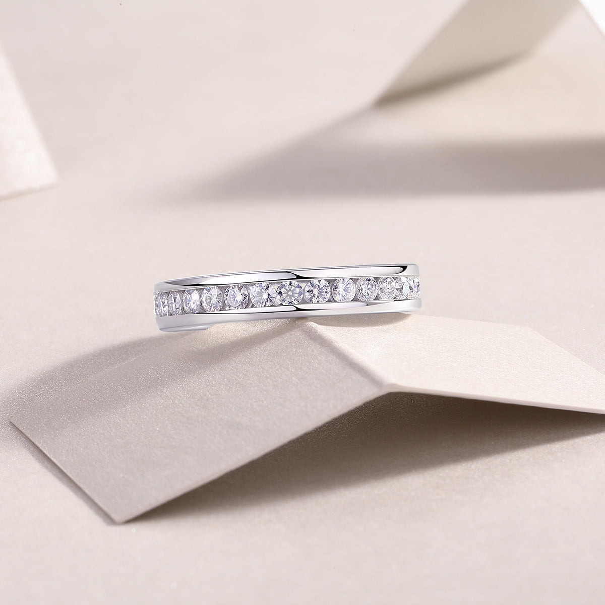 1Diamond Ring Luxury Fashion Set Moissanite Silver Ring Prohibit TK Sales